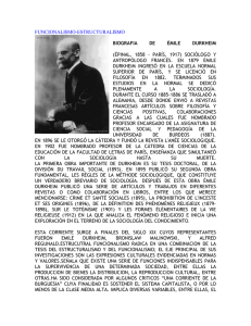 FUNCIONALISMO-ESTRUCTURALISMO  (ÉPINAL,  1858  -  PARÍS,  1917) ... ANTROPÓLOGO  FRANCÉS.  EN  1879  ÉMILE