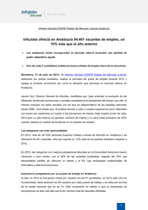 |  InfoJobs ofreció en Andalucía 94.401 vacantes de empleo, un