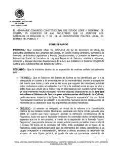 EL  HONORABLE  CONGRESO  CONSTITUCIONAL  DEL ... COLIMA,    EN    EJERCICIO  ...