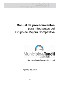 Manual de procedimientos para integrantes del Grupo de Mejora Competitiva
