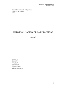 AUTO EVALUACION DE LAS PRÁCTICAS  (Anual)