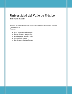 Universidad del Valle de México Reflexión Kaisen