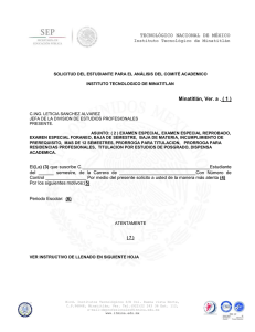 Formatos de Comité Académico - Instituto Tecnológico de Minatitlán