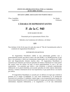 P. de la C. 940 CÁMARA DE REPRESENTANTES