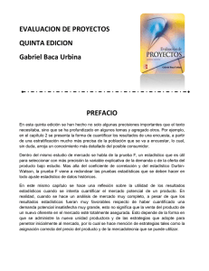 EVALUACION DE PROYECTOS QUINTA EDICION Gabriel Baca