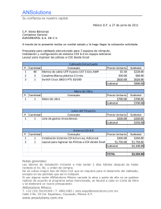 Cotización Instalación de Cableado e inst COI