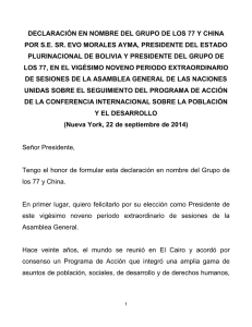 Declaración - Embajada de Bolivia en Uruguay