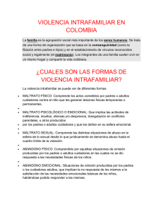 VIOLENCIA INTRAFAMILIAR EN COLOMBIA