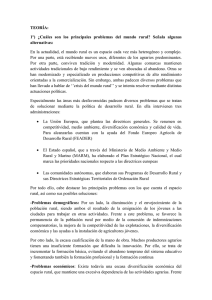 TEORÍA: 1º) ¿Cuáles son los principales problemas del mundo rural