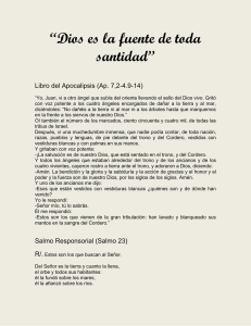 “Dios es la fuente de toda santidad” Libro del Apocalipsis (Ap. 7,2-4.9-14)