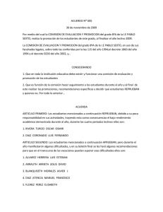 Comisión de evaluación del grado 8ºA DE IE PABLO SEXTO