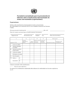 Formulario normalizado para la presentación de informes sobre transferencias internacionales de