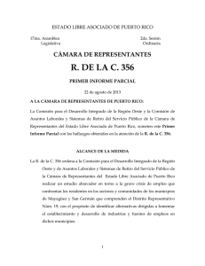 R. DE LA C. 356  CÁMARA DE REPRESENTANTES