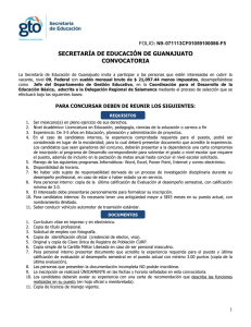 SECRETARÍA DE EDUCACIÓN DE GUANAJUATO CONVOCATORIA  : N9-