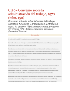 C150 - Convenio sobre la administración del trabajo, 1978 (núm. 150)