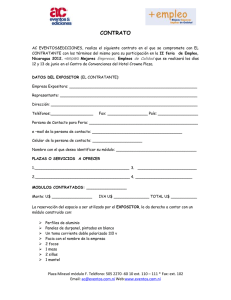Contrato de participación II feria de Empleo, Nicaragua 2012
