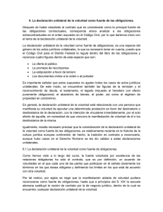 6. La declaración unilateral de la voluntad como fuente de las