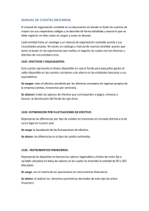 MANUAL DE CUENTAS (RESUMEN). El manual de organización