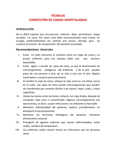 TÉCNICA DE CONFECCIÓN DE CAMAS HOSPITALARIAS
