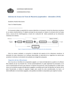 Informe de Avance de Tesis de Maestría (septiembre – diciembre