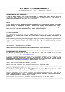 PUBLICACIÓN DEL EXPEDIENTE DSC/2087/11 (Servicios y/o