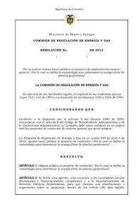RESOLUCION 046-2014 - CREG Comisión de Regulación de