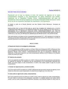 SE (04-09-15) - Asociación de Agentes Aduanales de