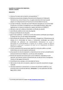 Requisitos - Universidad de Cuenca