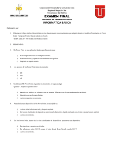 EXAMEN FINAL  INFORMATICA BASICA Corporación Universitaria Minuto de Dios