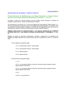 SHCP (05-06-15) - Asociación de Agentes Aduanales de