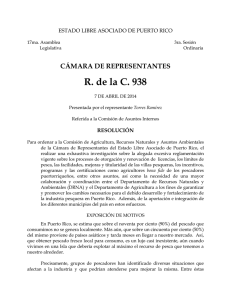 R. de la C. 938 CÁMARA DE REPRESENTANTES