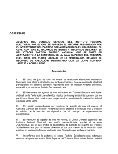 CG375/2010 - Instituto Nacional Electoral