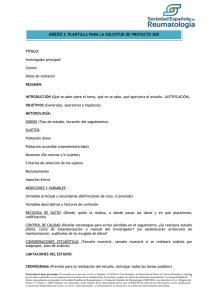 Plantilla de solicitud - Sociedad Española de Reumatología