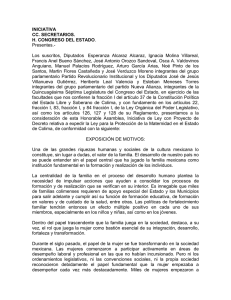 INICIATIVA CC. SECRETARIOS. H. CONGRESO DEL ESTADO Presentes.-