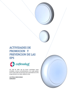 actividades de promocion y prevencion de las eps - Chagas-2014