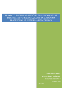 proyecto GESTION Y EVALUACION DE PRACTICAS EXTERNAS 3