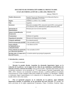 Informe PIDC673  DOCUMENTO DE INFORMACIÓN SOBRE EL PROYECTO (DIP)