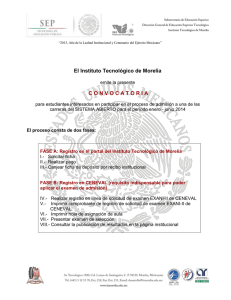 convocatoria - Instituto Tecnológico de Morelia