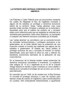 Primera patente de Amé y de México