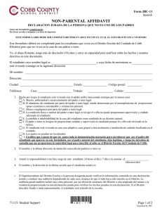 non-parental affidavit - Cobb County School District