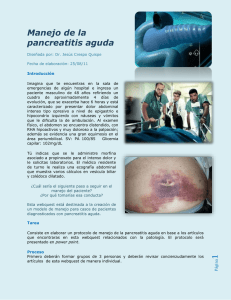Manejo de la pancreatitis aguda