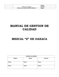 manual de gestion de calidad mezcal “z”