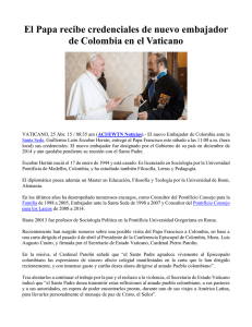 (ACI/EWTN Noticias).- El nuevo Embajador de Colombia ante la