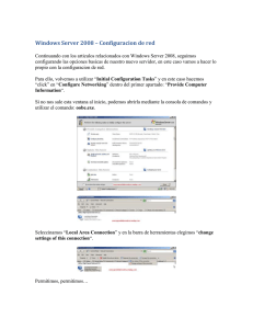 Windows Server 2008 – Configuracion de red