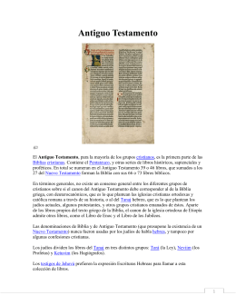 Libros del Antiguo Testamento