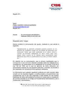 CREG E-2014-001128 - CREG Comisión de Regulación de