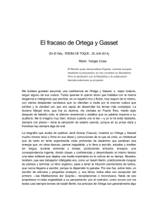 Blog 1 El fracaso de Ortega y Gasset M Vargas Llosa