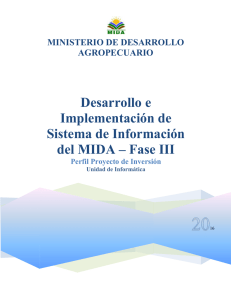 Desarrollo e Implementación de Sistema de Información del MIDA