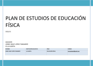 PLAN DE ESTUDIOS DE EDUCACIÓN FÍSICA CICLO 5