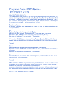 Programa Curso IANTD Spain – Essentials of Diving EQUIPO